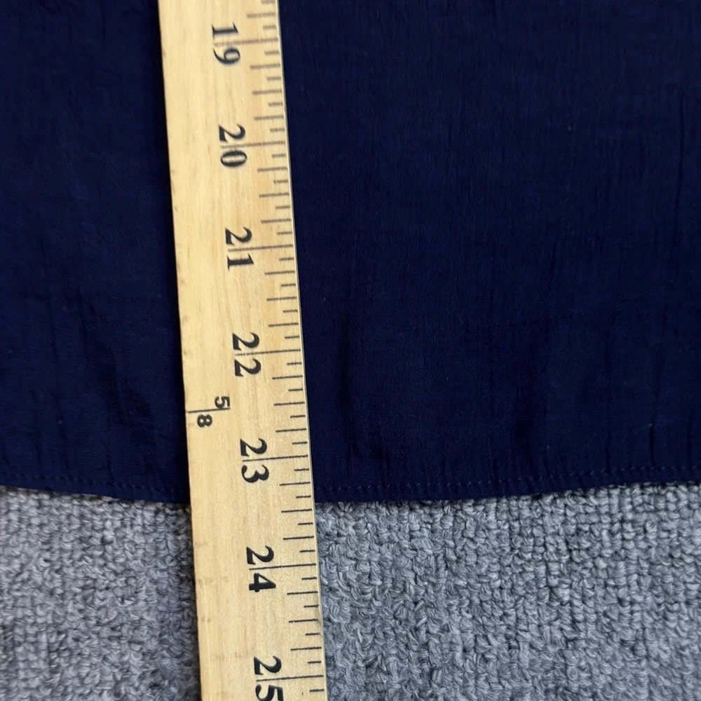 Nanette Lepore Blue‎ Rayon Blouse Semi-Sheer Blouse Key Hole Size Medium